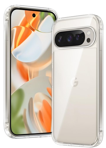 for Google Pixel 9 Case: Pixel 9 Pro Non-Yellowing Clear Slim Case | Rugged