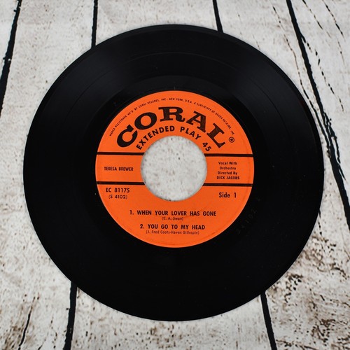 Teresa Brewer – When Your Lover Has Gone, 7" Vinyl/45 RPM, Coral, EP - Picture 4 of 4