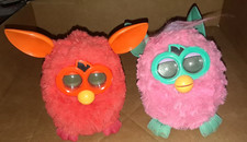 2X Hasbro Furby Boom 2012 ORANGE  PINK Interactive Pet NONWORKING