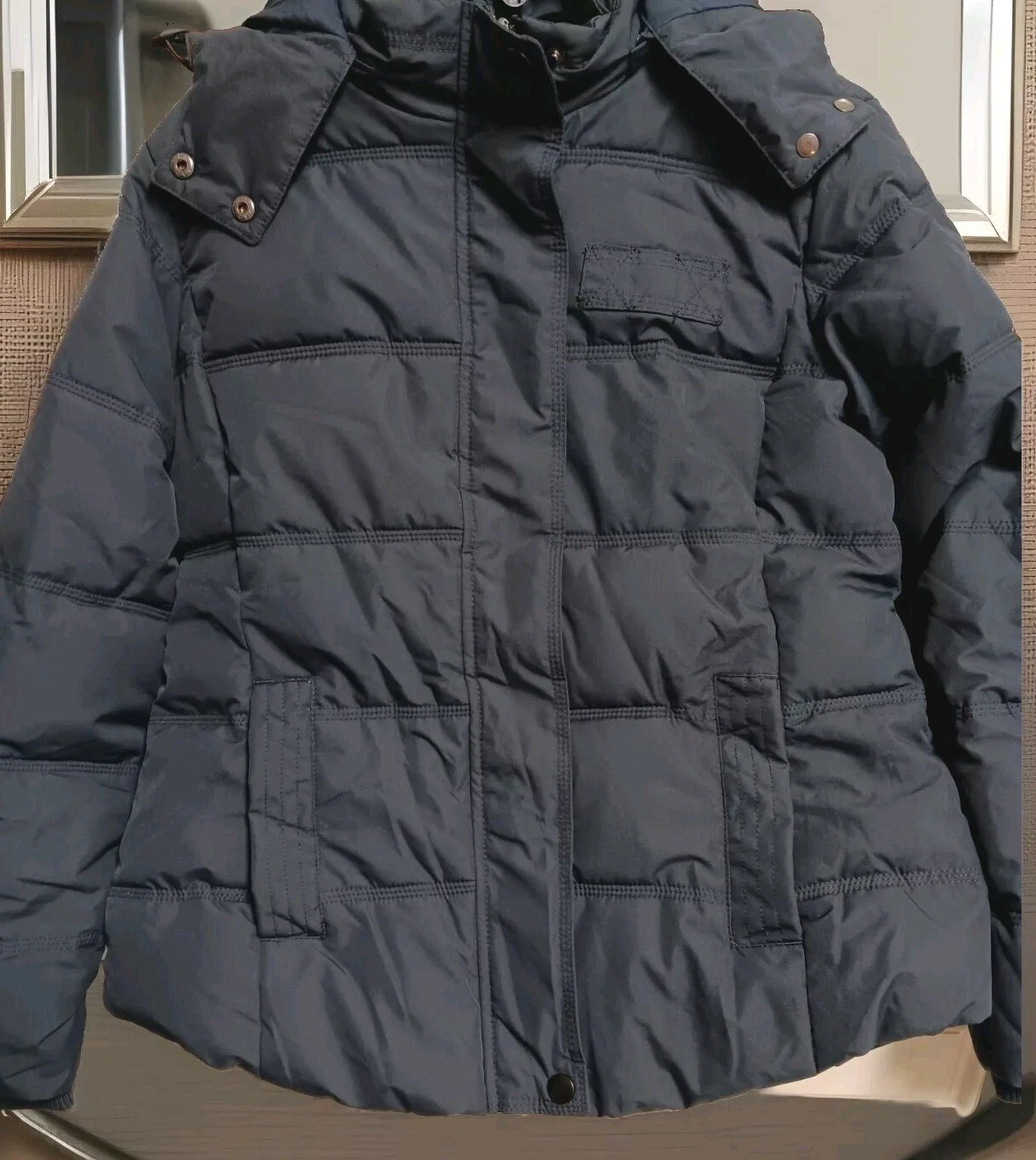 Wantdo Mens Warm Winter Hiking Puffer Jacket Windproof Hood Sz M NEW