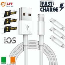 1m 2m 3m Long iPhone Charger for Apple iPhone 13 12 11 X 6 5 7 8 USB Cable PlaiP