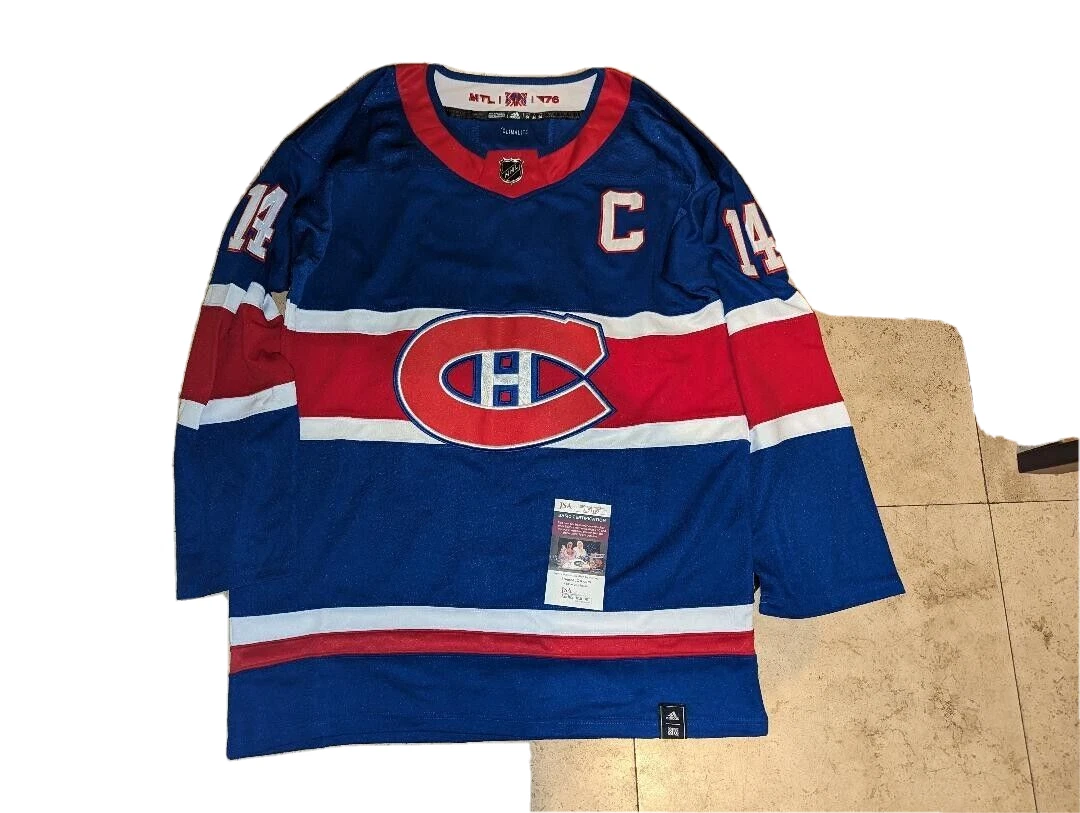 ALL STAR Nick Suzuki Signed Montreal Canadiens Retro BLUE CUSTOM JERSEY WITH JSA