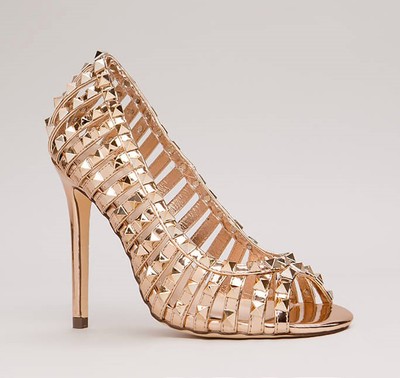 gold studded heels