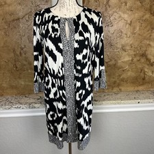 Diane Von Furstenberg Silk Dress Womens 10 Tallulah Animal Geometric Mini