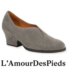 L' AMOUR DES PIEDS WOMEN'S JESICCA DRESSY COMFY HEEL SHOE Grey 8.5 EUC