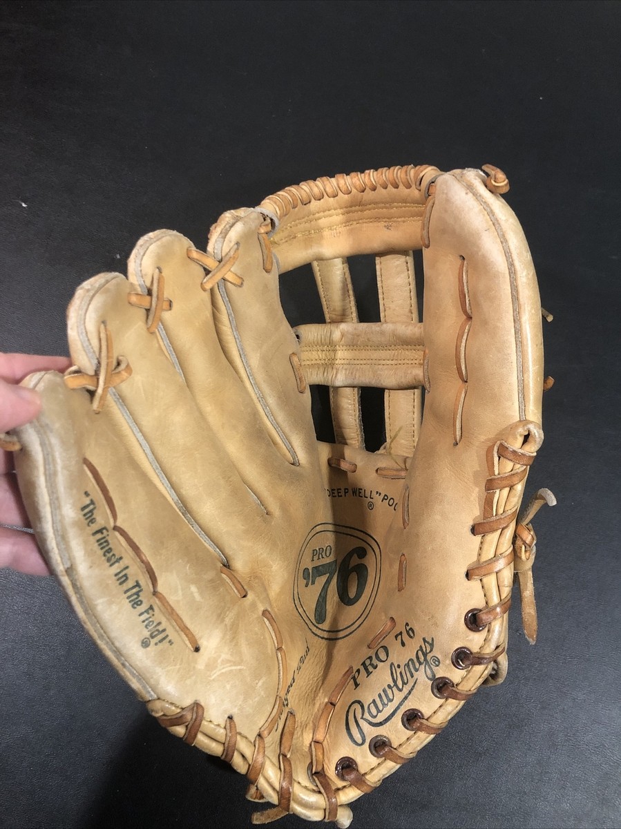 Vintage Rawlings Pro 76 Baseball Softball Glove Mitt LHT Wing Tip