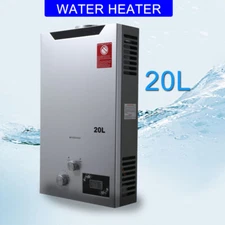 20L Tankless Water Heater Propane Gas Water Heater with Shower Head LED Display