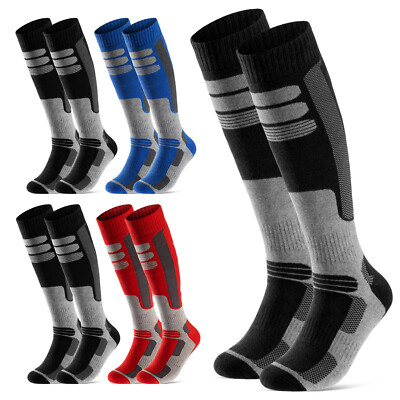 Skisocken Herren Damen Winter Kniestrümpfe Thermo Vollfrottee Skistrümpfe