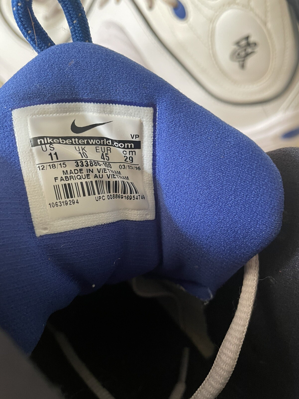 NIKE ZOOM AIR PENNY II MENS BASKETBALL SHOES SIZE 11 US 333886100 WHT