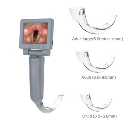 CMS-GS2 Tragbares Videoendoskop Laryngoskop Touch LCD Wiederaufladbar Neu