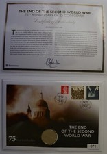 2020 End of the Second World War £5 Coin & Stamp Cover