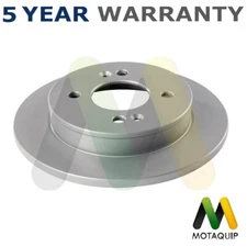 Motaquip Rear 1x Brake Disc Fits Hyundai i10 2008- 1.0 1.1 CRDi 1.2