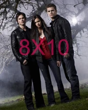 THE VAMPIRE DIARIES #2,IAN SOMERHALDER,nina dobrev,PAUL WESLEY,8X10 photo