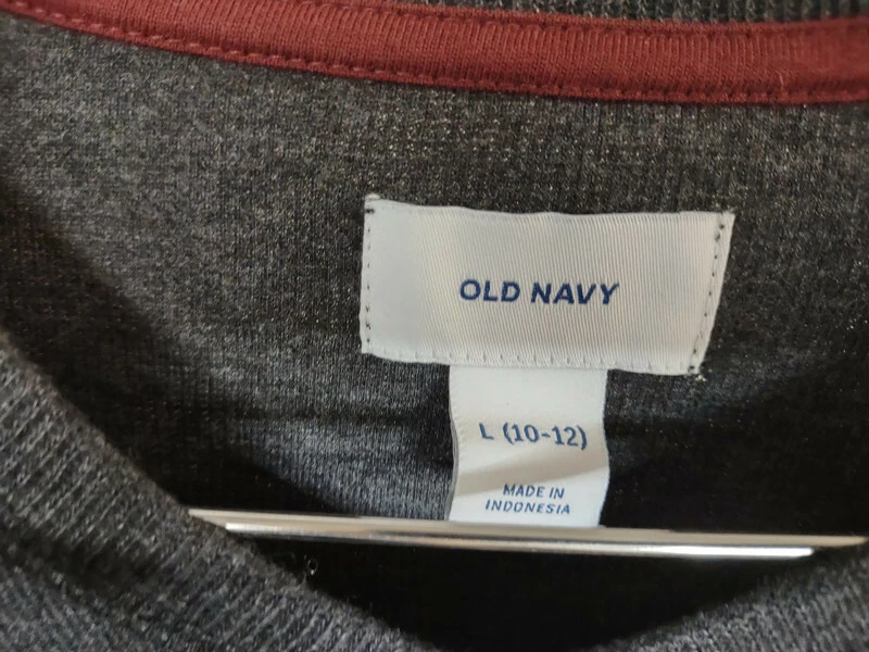 Old Navy Big Boys L (10-12) Lot of 2 Sweaters Blue Heathered and Gray - Image 3 of 4