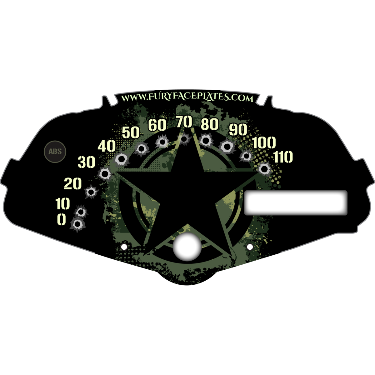 Honda Fury Faceplate Custom Speedometer Background Military Green