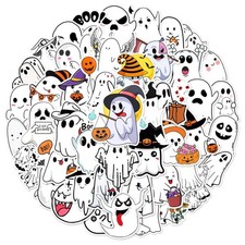 Ghost Halloween Pumpkin Scary Story Cute Seal Sticker 50 Pieces HQB