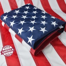 American Flag 10x15 FT Outdoor Embroidered Stars Sewn Stripes Brass Grommets