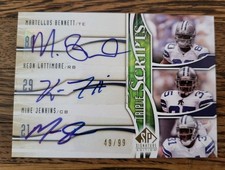 2009 Sp Signature Edition Triple Scripts Bennett/Lattimore/Jenkins/99 Cowboys 