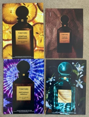 4x Tom Ford Venetian Bergamot Tuscan Leather etc Perfume Ads Magazine Clippings - image 1 of 4