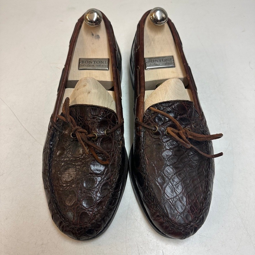 NEW HEELS Rancourt & Co. x Cole Haan Genuine Crocodile Moc 