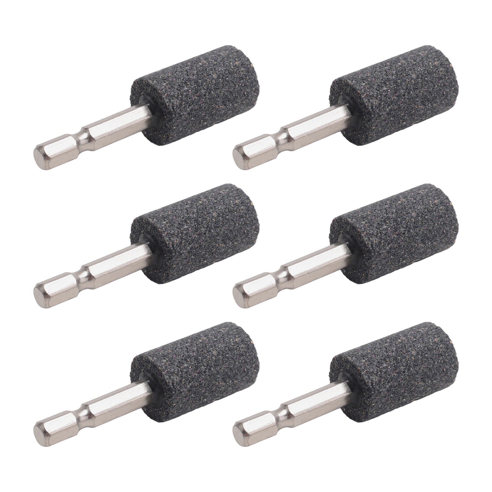 8 Pcs Cylinder Grinding Stone - 1/4inch Hex Shank Abrasive Stone Mounted7159