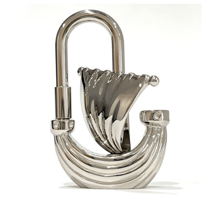 HERMES L'Air de Paris Vorhängeschloss Yacht Charm 2006 limitiert Silber mit...