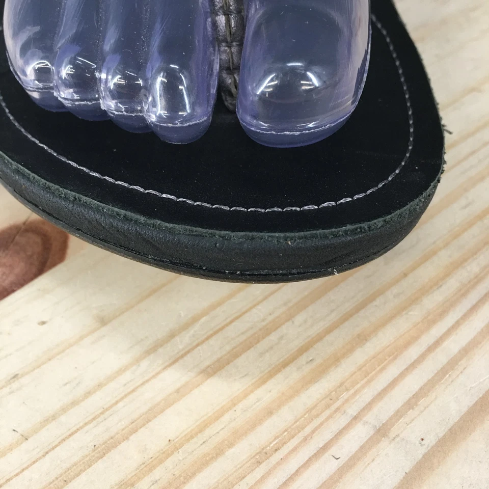 Sandálias femininas Olukai 9 chinelos prata biqueira-post casual conforto cano baixo sem salto - Imagem 3 de 4