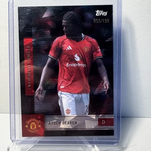 2025/26 Topps Manchester United Team Set Ayden Heaven Cracked Ice /199