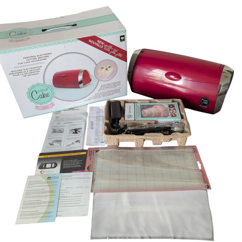 Cricut Cake Mini Personal Cutting Machine Red CCM001 Cake Decorator Set