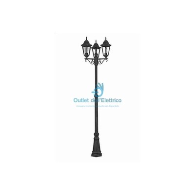 Philips 15025/54/10 Zagreb Pole H 225 C/Lanterns Black Antiqued
