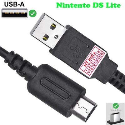 USB 2.0 Charger Cable Power Lead Fits Nintendo DS Lite Handheld System