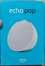 New/Sealed Amazon Echo Pop Smart Speaker with Alexa - Glacier White