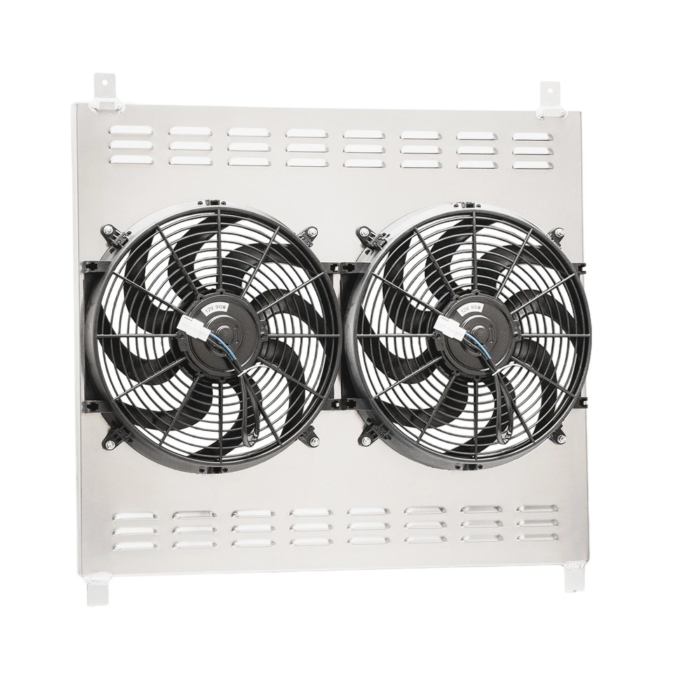 Aluminum Shroud & 2*14" Fans & Relay Fits 2007-2014 Toyota Tundra 4.0L V6 Gas Foto 2 de 4