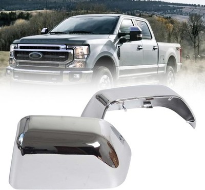 Chrome Plated Mirror Covers Caps Fit for Ford Super Duty 2017-2025 F-250 F-350 2