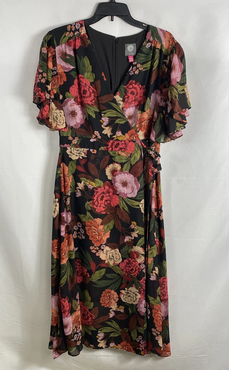 asymmetrical faux wrap midi dress vince camuto Vince Camuto NWT Asymmetrical Faux Midi Wrap