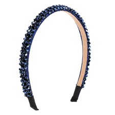 cobee Crystal Rhinestone Headbands for Women 1 Count Pack of 1 , Navy Blue