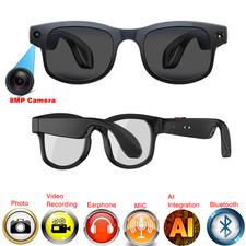 AI Smart Glasses With Video Recording AI Translation 8MP Camera and Bluetooth
