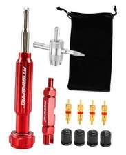 Valve Core Removal Tool Kit, Stainless Steel Snap-Clip Tip,Bearing-Assisted