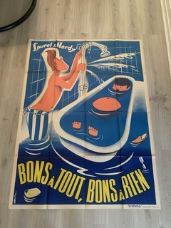 Ancienne Affiche De Cinéma BONS À TOUT BONS À RIEN ( Laurel Et Hardy )