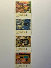 Forever strip of 4 SC 4566-69 Romare Bearden MNH 2011
