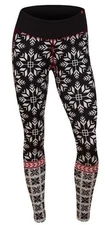 $110 Krimson & Klover Women's Nordic Snowflake Leggings - Black - Medium-New Tag