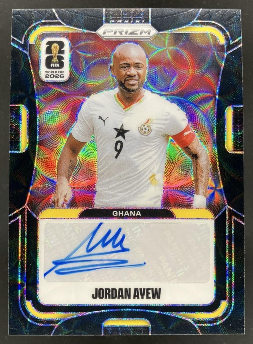 2026 Prizm World Cup Jordan Ayew Signatures Choice Black 1/1 Auto view 1