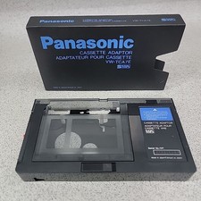 Panasonic VW-TCA7E S-VHS Cassette Adaptor VHS Camcorder Adapter With Case