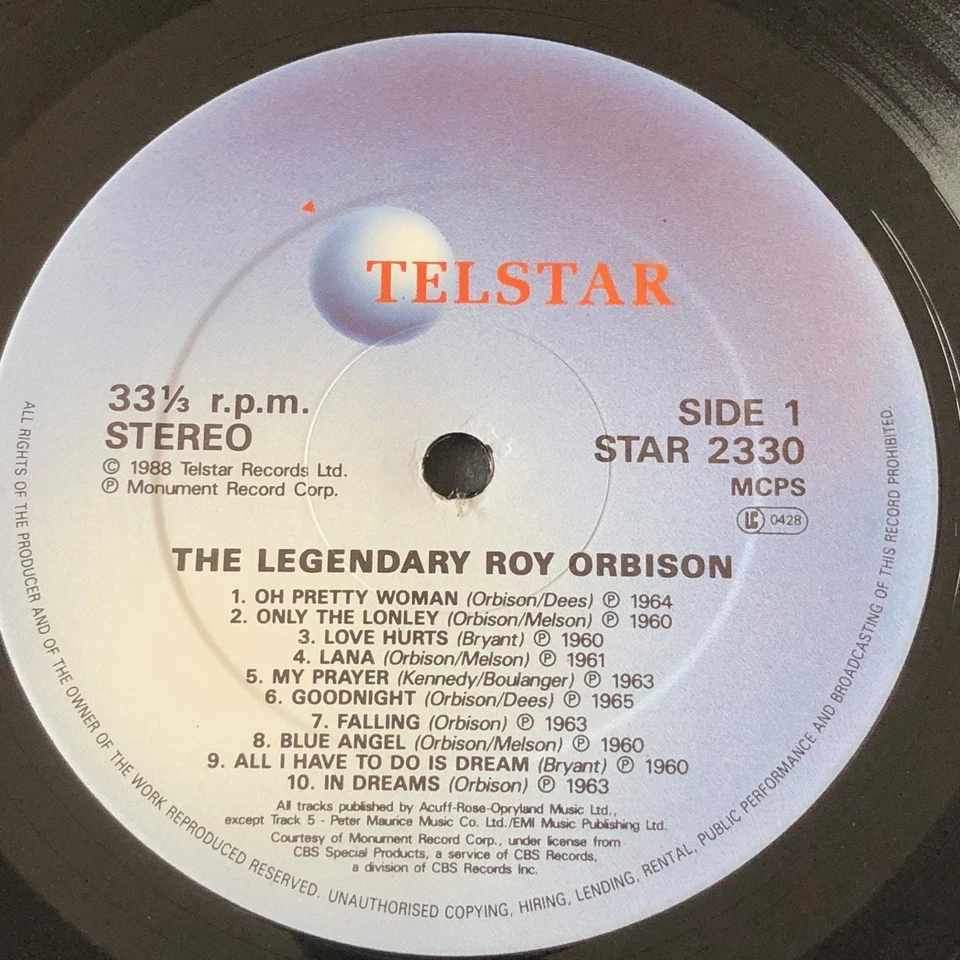 33t - The legendary Roy Orbison - The Greatest Hits - 12" - Photo 4/4