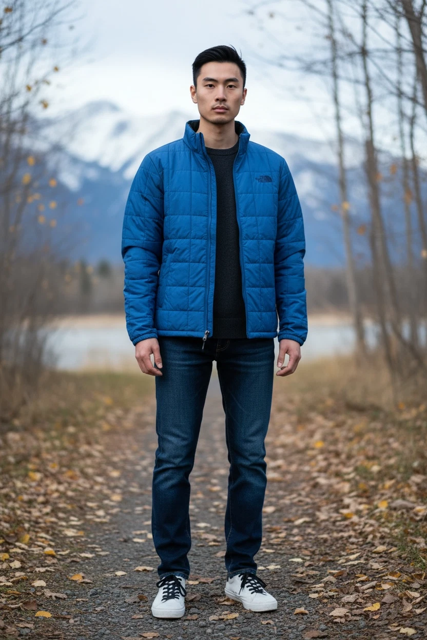 The North Face Harway Insulated Jacket Men's Small Shady Blue Puffer