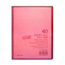 Postcard Holder Carryall A6 Holds 40 Postcards Pink Hase-6P