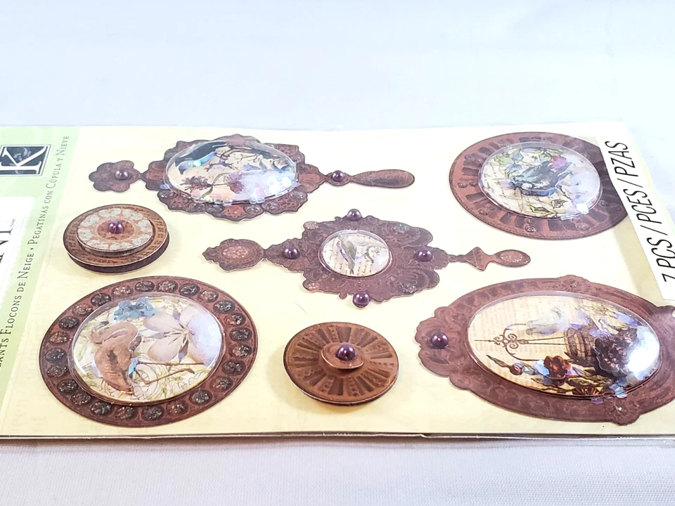 雕刻花园框架雪球鸟火烈鸟花卉 K&Company 3D 罕见 2011 — 第 2/3 张图片