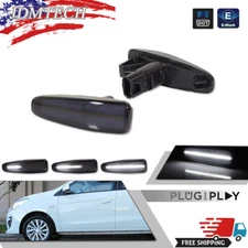 Smoked Sequential White LED Side Marker Light For Mitsubishi Lancer Evo X Mirage