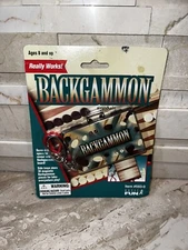 Backgammon Keychain New Sealed 2000 Basic Fun Mini Travel Board Game