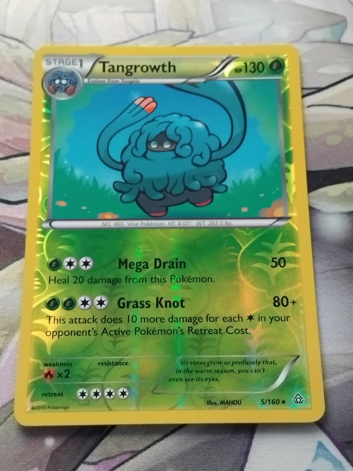 Tangrowth 5/160 Primal Clash Reverse Holo LP Pokemon Card